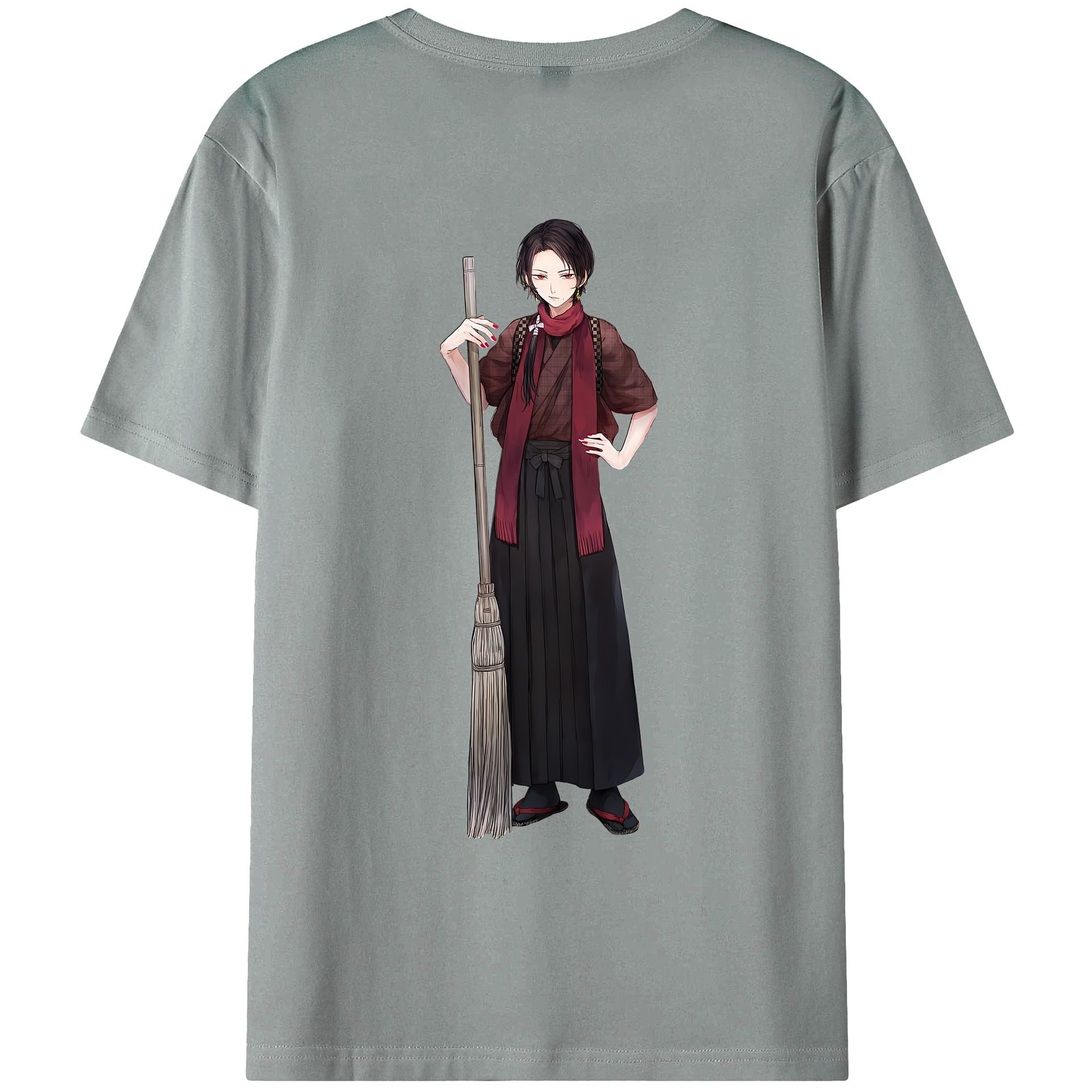 （画像用） 刀剣乱舞 Touken Ranbu 綿100％ メンズ半袖Tシャツ（バックプリント） 通気性
